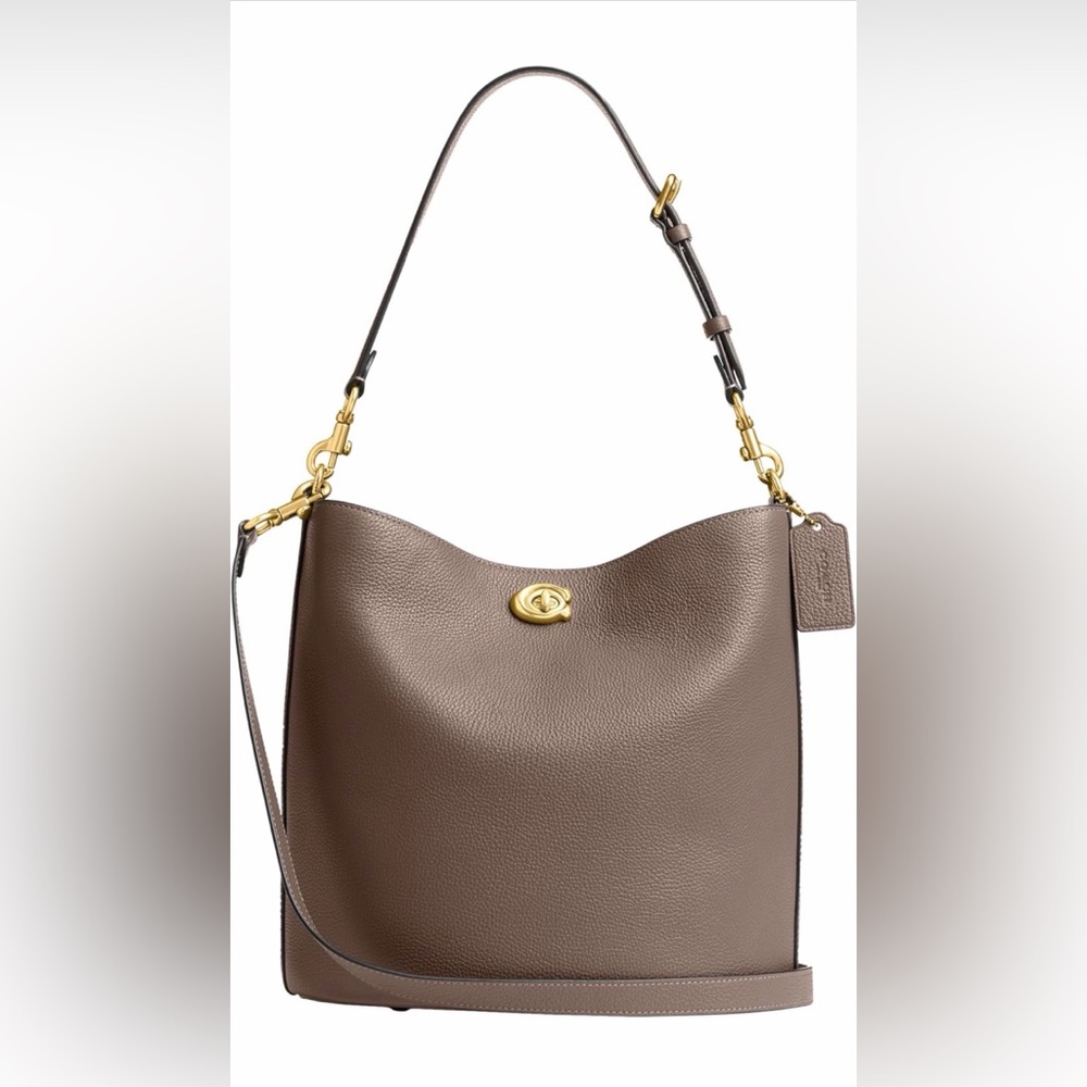 Coach Soft Willow Leather Bucket Shoulder Bag with Bonus Wallet!